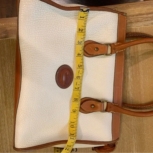 Dooney & Bourke Cream / White and Brown Satchel - Picture 14 of 16